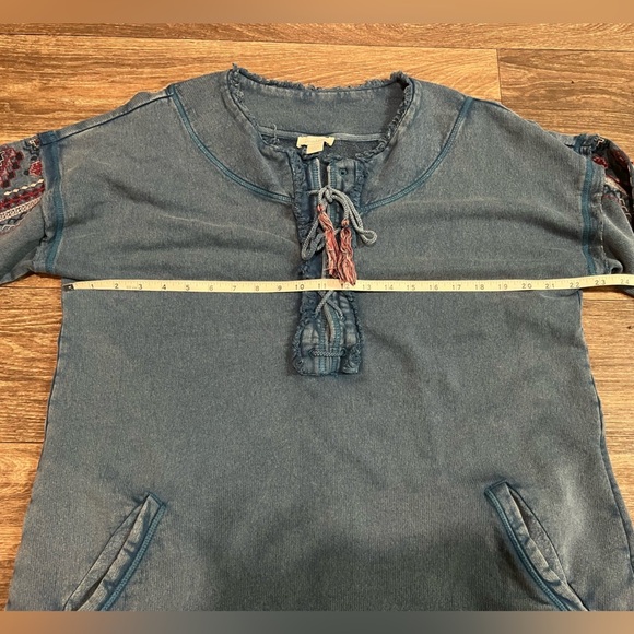 SUNDANCE Embroidered Pullover Large Faded Blue - Picture 6 of 9